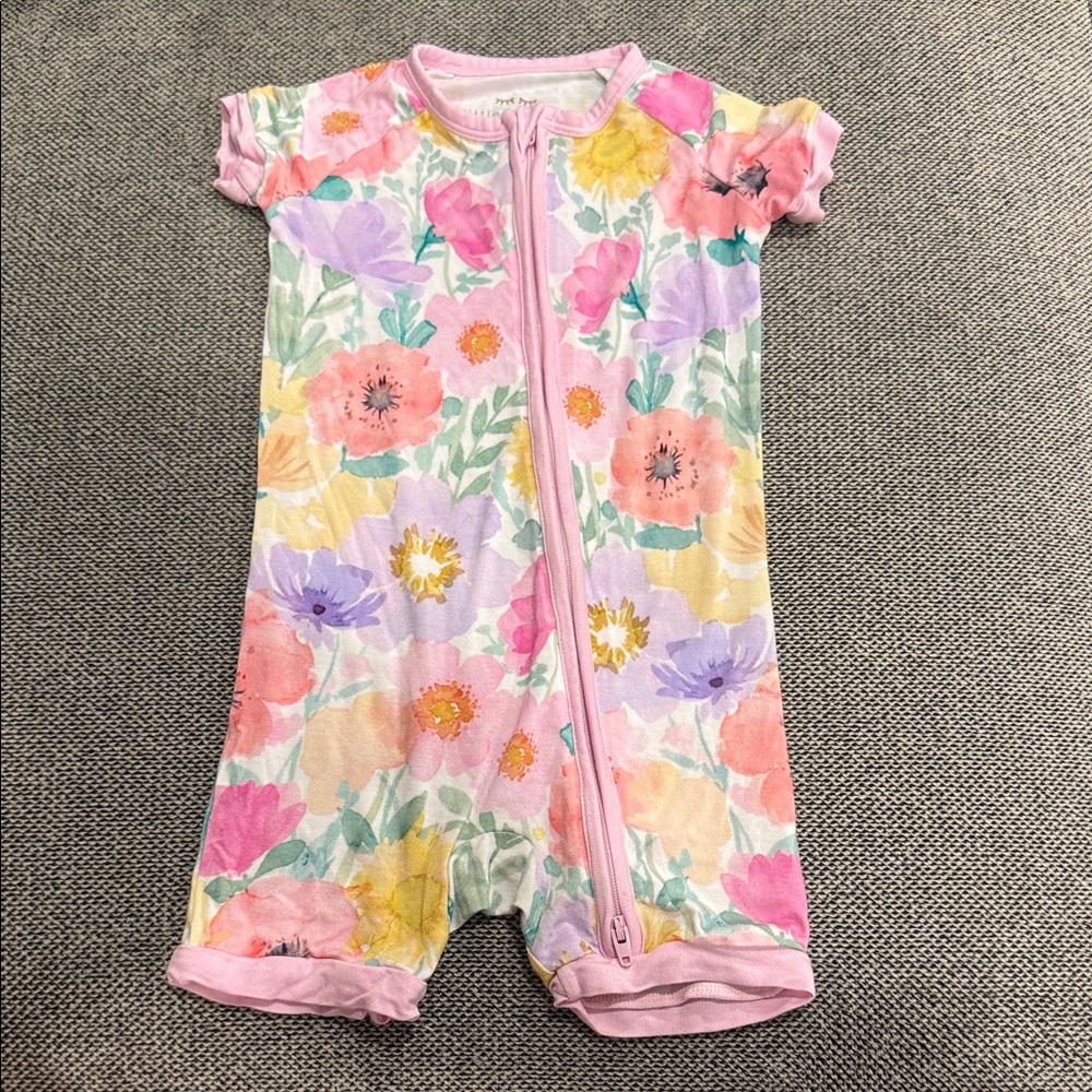 Little Sleepies Shorty Zippy {Watercolor Meadow}